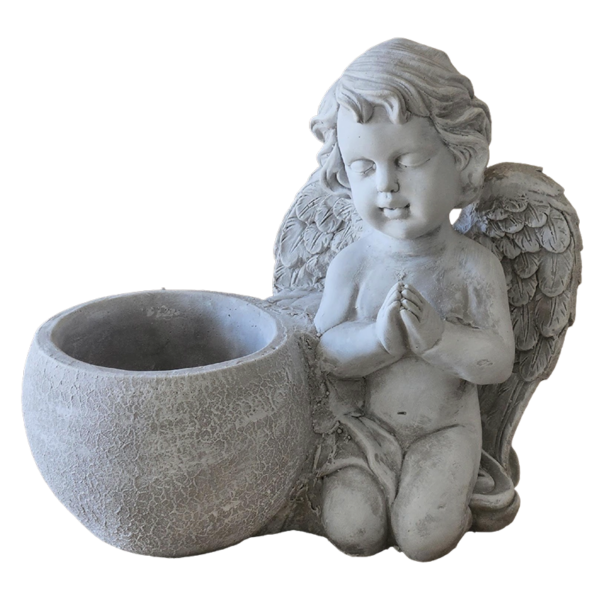 ANGEL PRAYING + VASE
